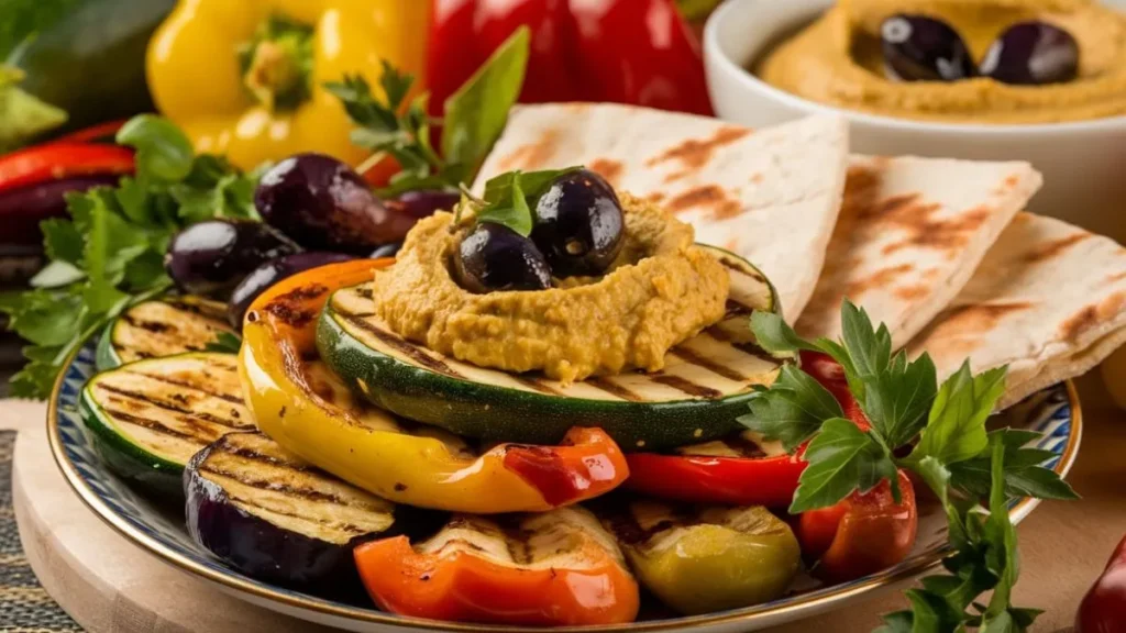 Healthy Mediterranean recipes with fresh vegetables and vibrant flavors