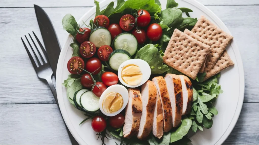 Healthy and delicious low calorie lunches for weight loss, including salads, wraps, and protein-rich meals.