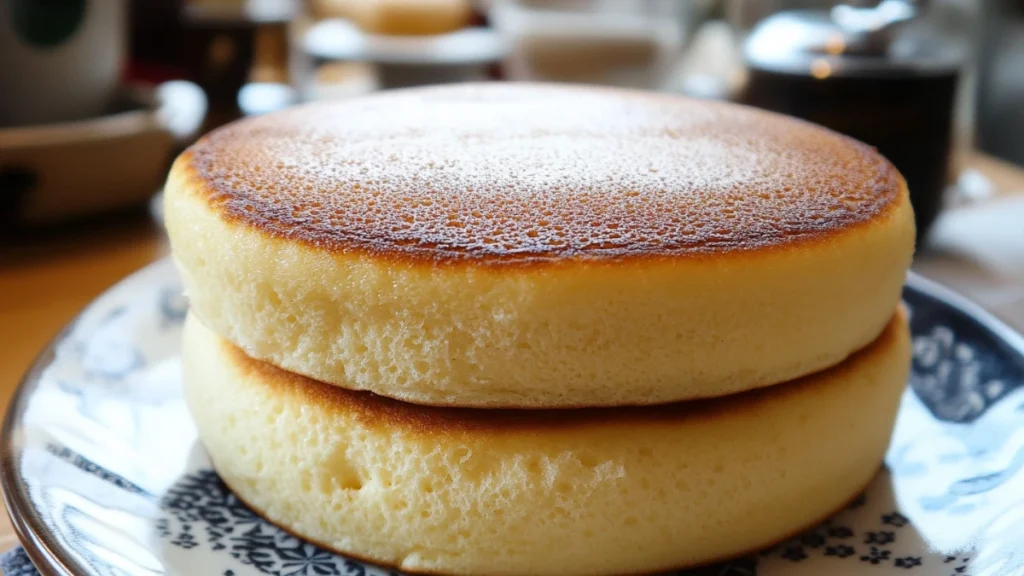 Stack of golden, fluffy pancakes drizzled with syrup and topped with fresh berries for a perfect breakfast.